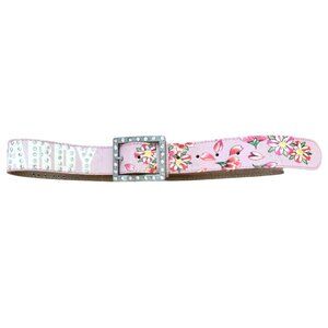Vintage Ed Hardy Y2K Koi Fish Belt Rhinestone Buckle Sz. Md. -Lg. 39.5" x 1.5"